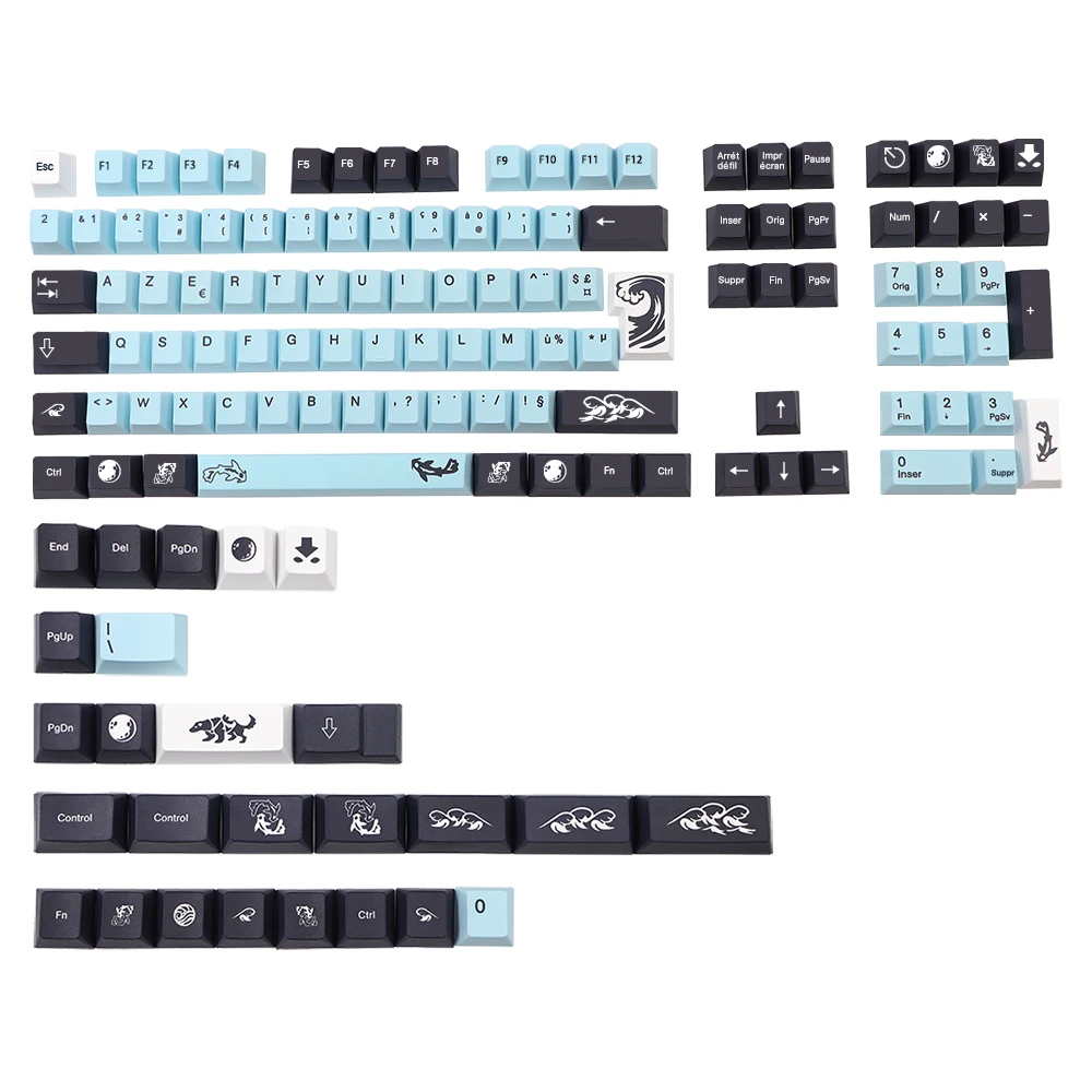 

Стандартная Крышка для клавиш, французская Крышка для клавиш для MX Switch, Механическая игровая клавиатура с вишневым профилем, крышка для кла...