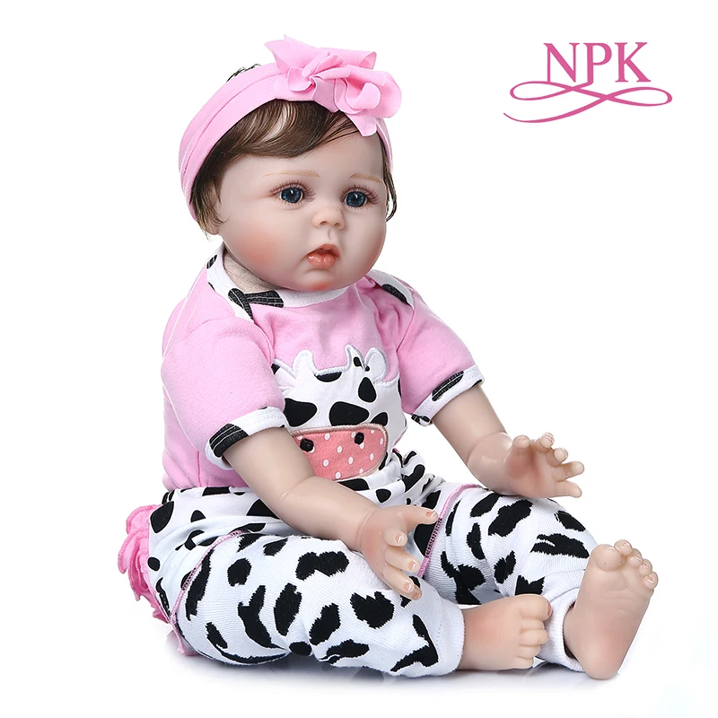 55CM lovely girl pinky reborn babydoll lifelike soft silicone flexible touch adorable real newborn baby size cuddely weigh | Игрушки и