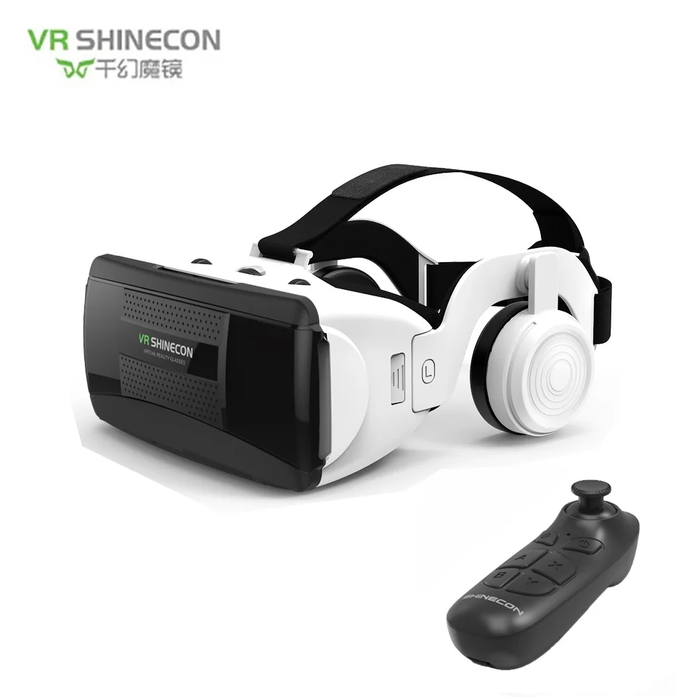 VR plus 888 remote Новейшие 3D очки виртуальной реальности shinecon VR гарнитура шлем для смартфона смартфон картон Google(4,7-6,1 дюймов - Цвет: VR plus 888 remote