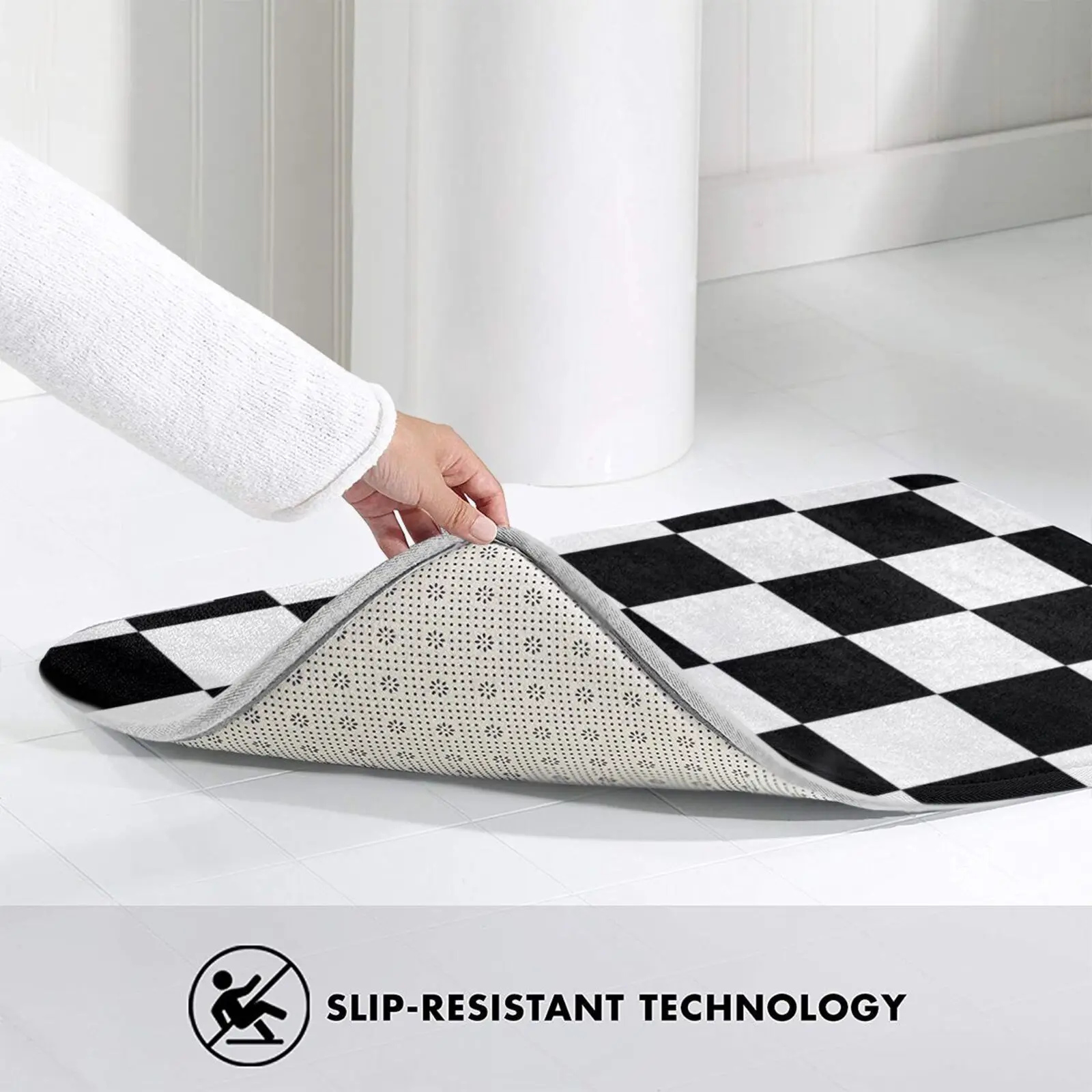 Checkered Flag Pattern Race Winner Mat Rug Carpet Anti - Slip Bedroom Entrance Door Ca | Дом и сад