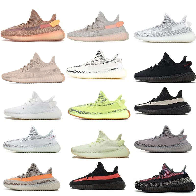 

High Quality zapatillas Shoes 350 V2 Coconut Running Shoes Female Static Black Trfrm Clay Cinder Trfrm Tail Light Boots 36-46