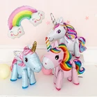 Радужная лошадь 3D, 1 шт., декор для дня рождения, вечеривечерние для детей, новый год шарики для свадебного украшения, мягкая игрушка для детского душа