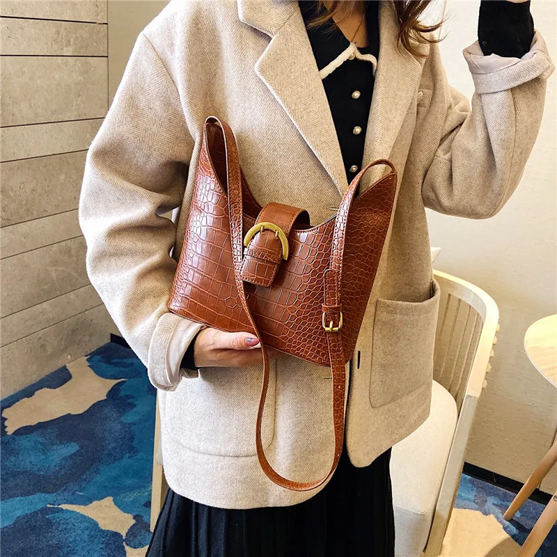 Сумки для женщин 2020 кожаная сумка через плечо Аллигатор Сумочка с текстурой