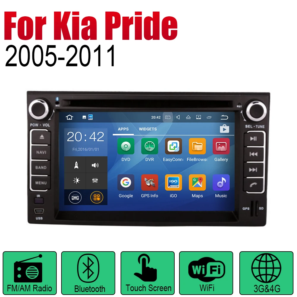 Автомобильный DVD-плеер GPS-навигация для Kia Pride Sedan 2005-2011 автомобильная магнитола