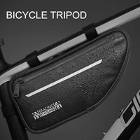 1pc black bicycle bag bike storage frame bag bicycle front tube triangle bag water resistant cycling pack mtb accessories