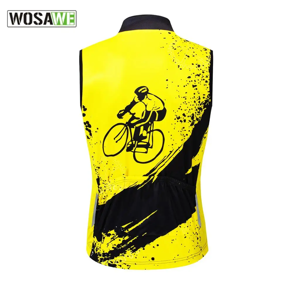 

WOSAWE Summer Breathable Cycling Jersey Sleeveless Vests Racing Cycling Gilet Ropa Ciclismo Short Sleeve Mtb Bike Jersey Shirts