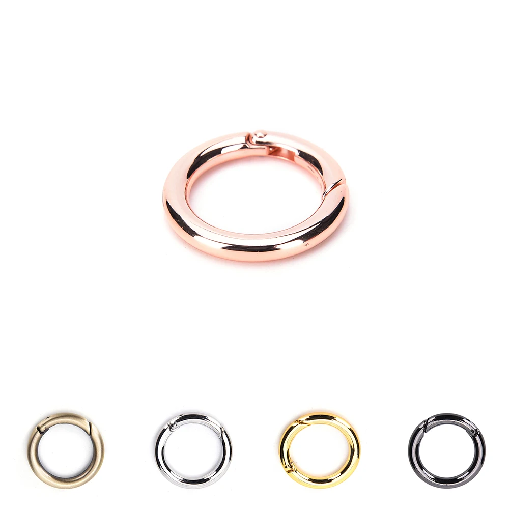 

Camping Climbing Hiking Outdoor 1pc Circle Round Carabiner Camping Spring Snap Clip Hook Keychain Silver/Gold