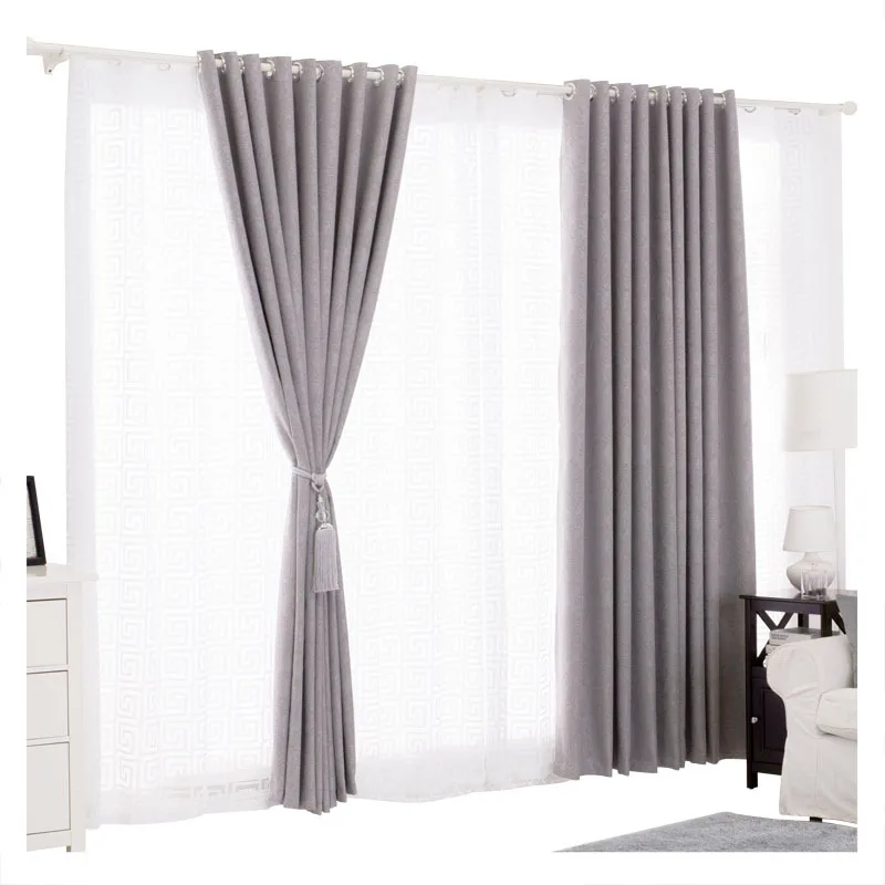 

Modern Minimalist Solid-color Thickened Shade Curtains for Living Dining Room Bedroom.