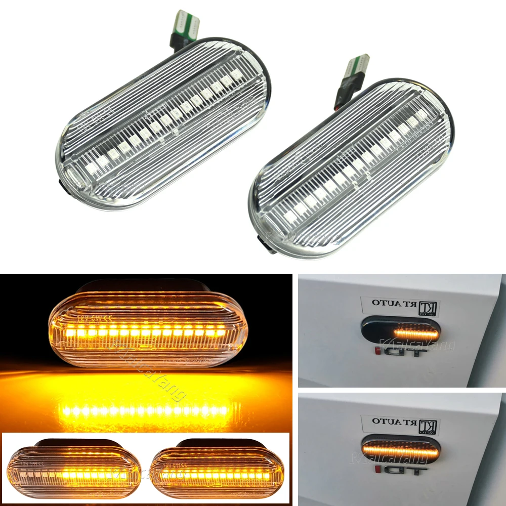 2pcs Dynamic Blinker LED Turn Signal Light Side Marker Lamp For SEAT Ibiza 6L Leon 1M Altea Alhambra Exeo Toledo Cordoba Arosa | Автомобили