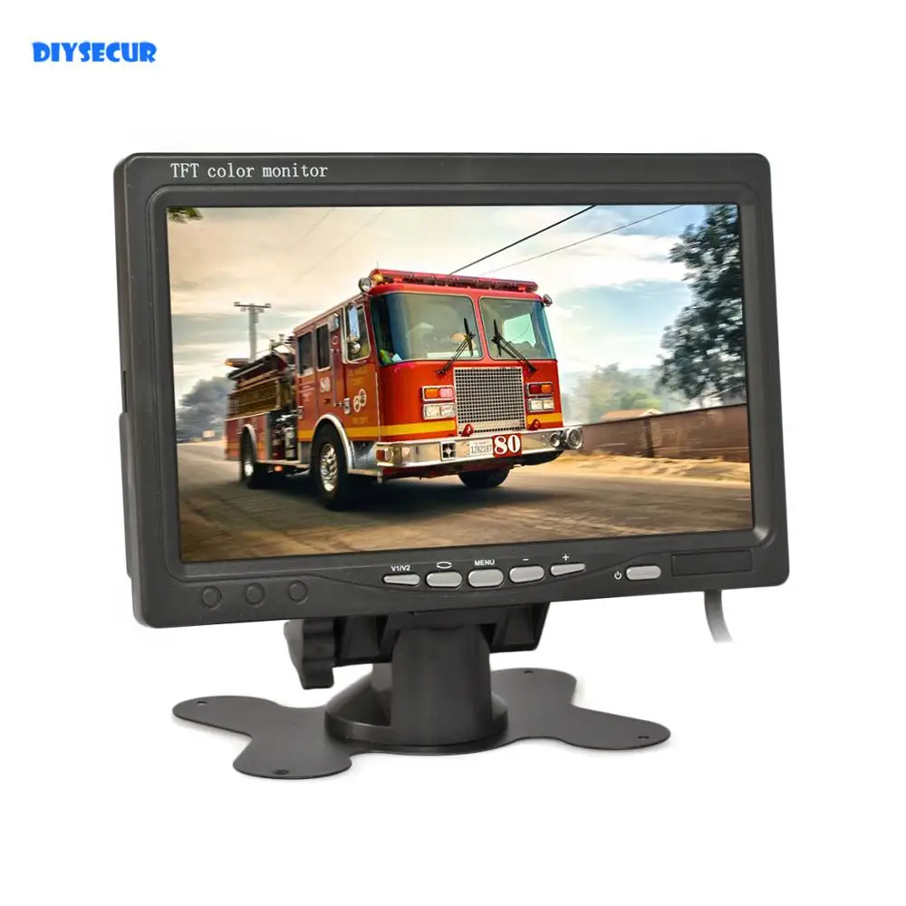 DIYSECUR DC12V-24V 7 &quotTFT LCD задний вид автомобиля монитор с дистанционным управлением