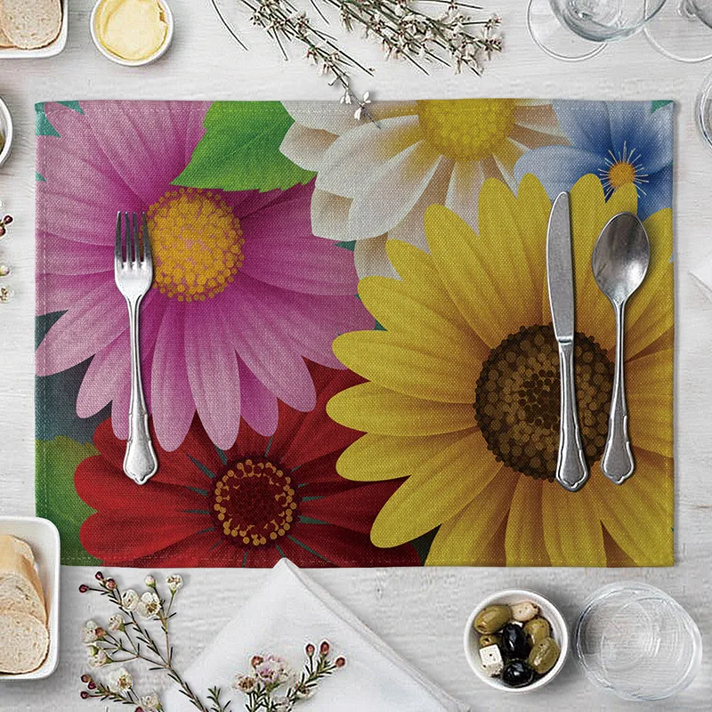 Ромашками Кухня обеденный Коврики на стол подставки под чашки подставка в стиле