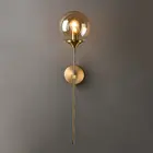 Современный светодиодный стеклянный шар настенный светильник Nordic Золотой прикроватный Гостиная Прихожая Украшение дома Бра Освещение металлические фонари