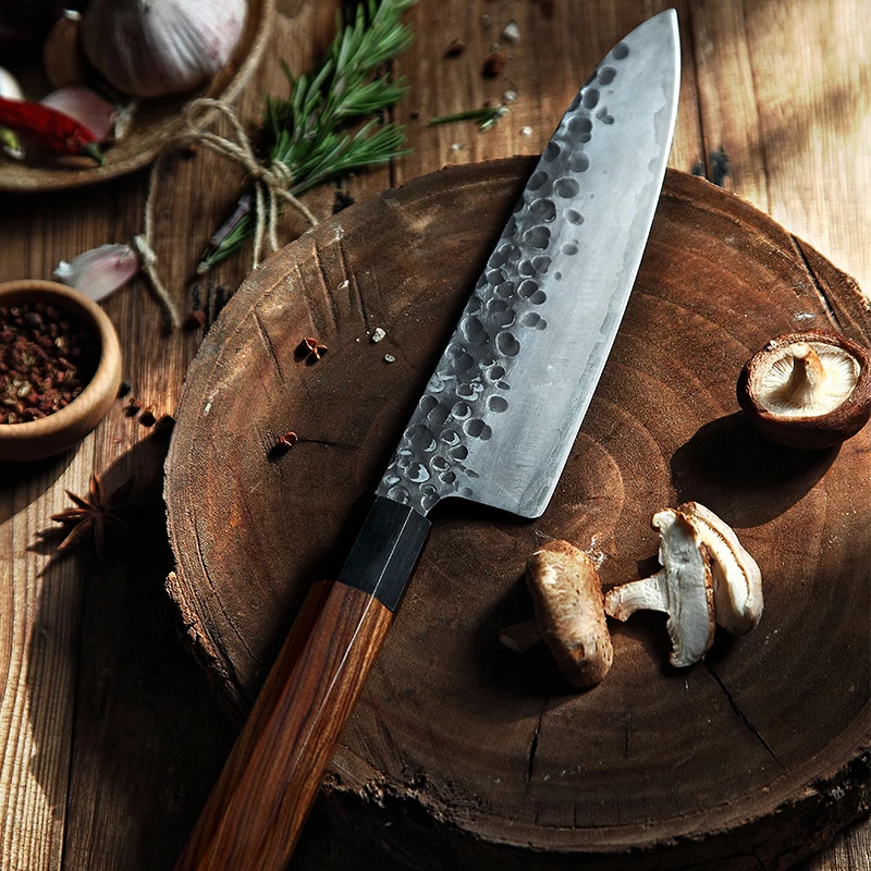 Нож MITSUMOTO SAKARI 8 5 дюйма Gyuto из высокоуглеродистой стали инструменты для
