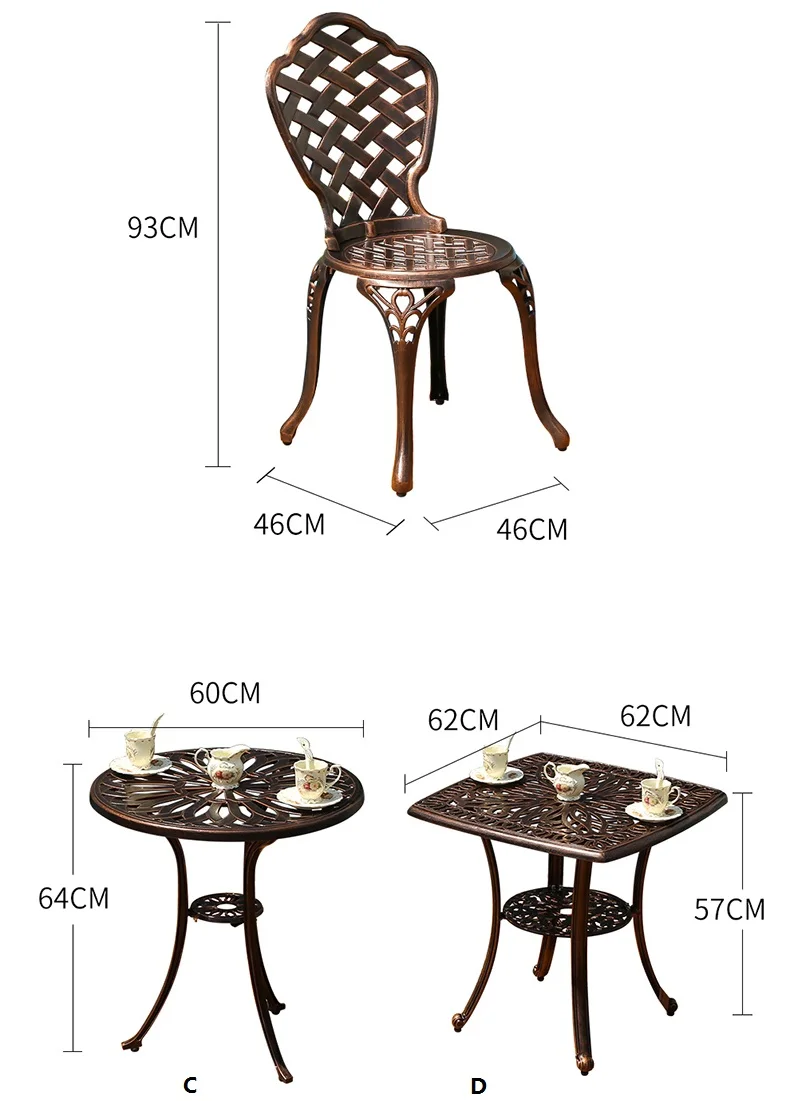 Европейский стиль уличные столы и стулья для отдыха набор столов стульев из