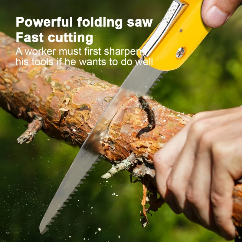 Ручная пила DELI Складная нескользящая ручка складная острая стальная