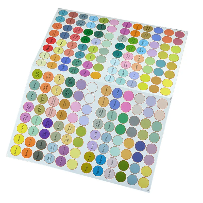 192 шт красочные эфирные масла этикетка наклейки для бутылок эфирных крышка