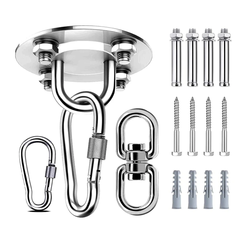 

Ceiling Hook Hanging Chair,360° Rotation Ceiling Hook Swing,Heavy 400KG For Hammock,Sling Trainer,Punching Bag,Yoga,Etc