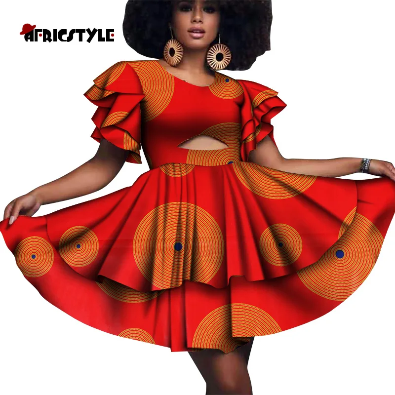 

Новинка 2020, африканские платья для женщин, одежда с Африканским принтом, платье с открытыми плечами в африканском стиле базин, модель WY6464