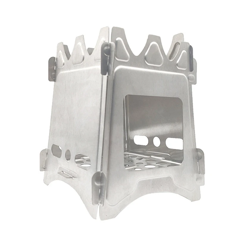 

Outdoor Camping Stove Portable Ultralight Foldable Stainless Steel Wood Stove