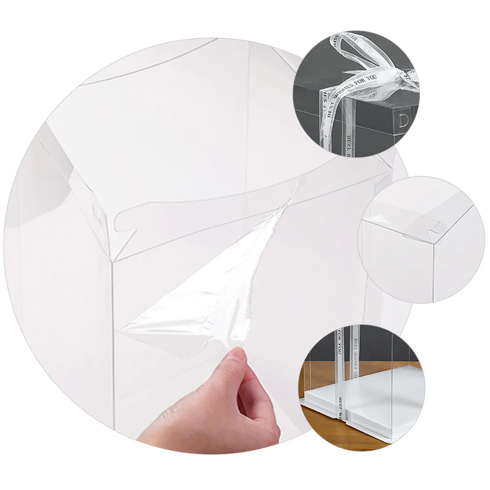 

2pc Clear Cake Box Carrier Wedding Birthday Party Cake Gift Packing Boxes