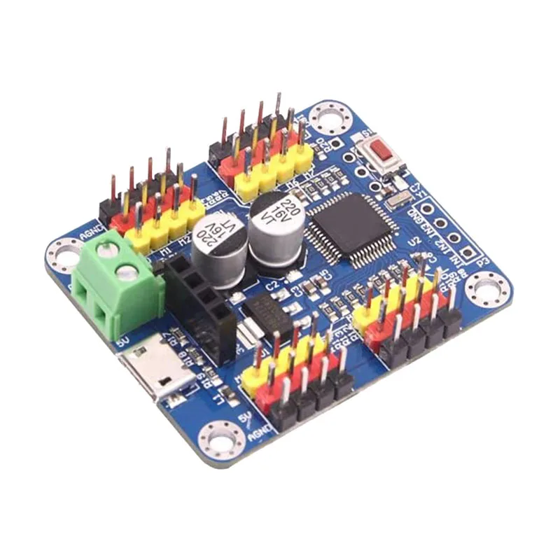 

16 Channel PWM Servo Motor Driver Controller Board Module PCB Steering Gear for SG90 MG995 DIY Servo Shield Module