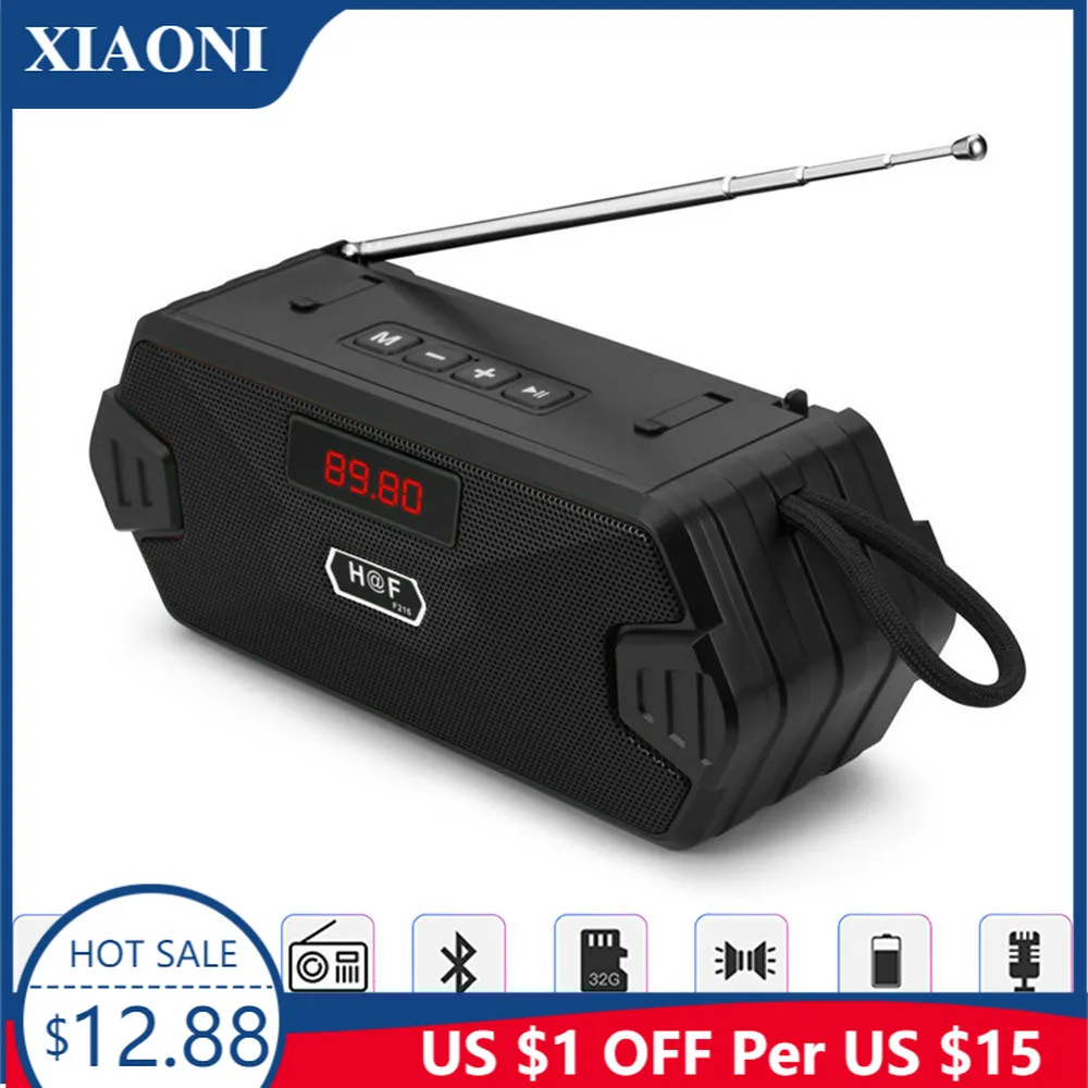 

Portable Bluetooth Speaker Wireless Bass Column Outdoor USB Speakers With FM Radio AUX TF MP3 Subwoofer Loudspeaker For Phone PC