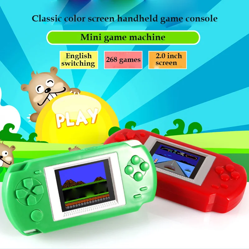 FORNORM для детских игр ручные 2 дюймов Экран 502 Цвет Дисплей приставки игровой плеер
