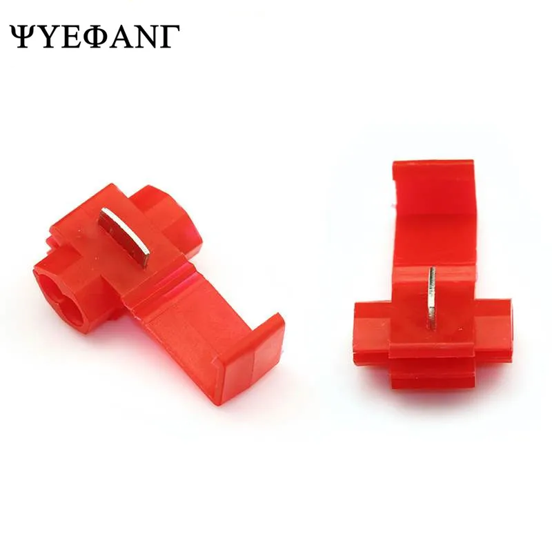 10PCS 5V-220V Line Connector 10-24A Terminal Joint Blue Red Quick Connection Clip Wire Crimp Splitter Lip Break Clamp | Обустройство
