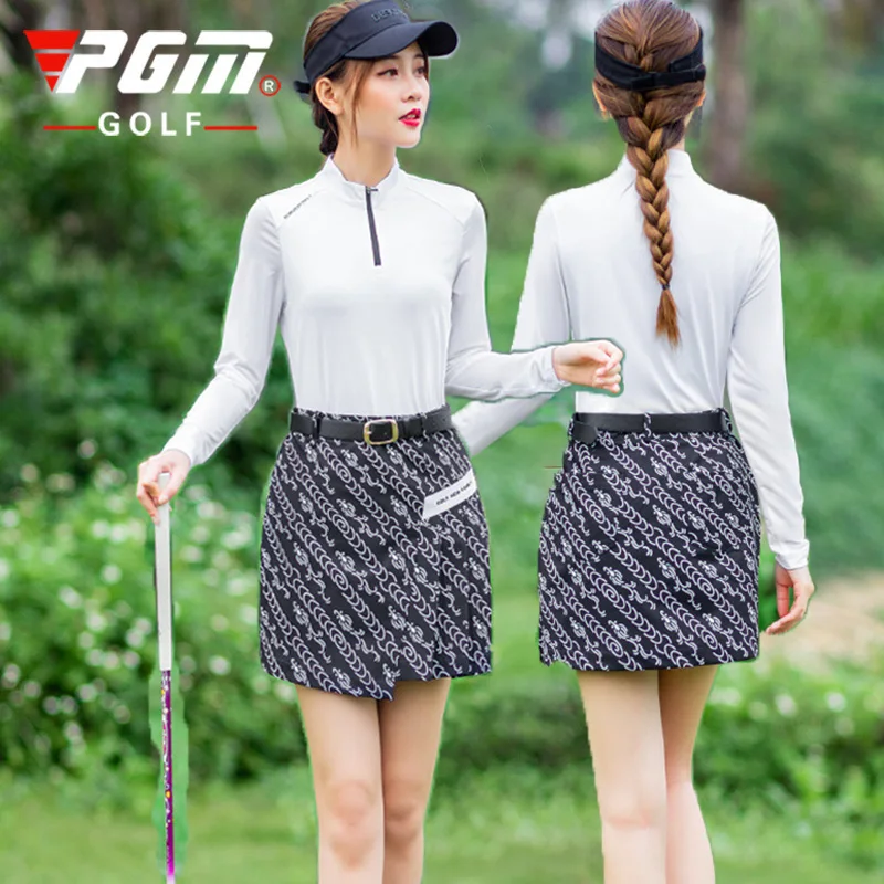 

PGM New Womens Golf Skirts Women Skorts Printed Pantskirt Anti-emptied Sports Clothes Lady Skirts Tennis Shorts Golf Apparel