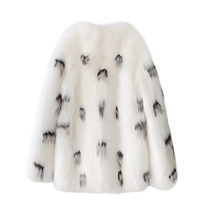 Raccoon fur jackets women's autumn and winter new fox fur coat short clothes korean style slim fashion casual white