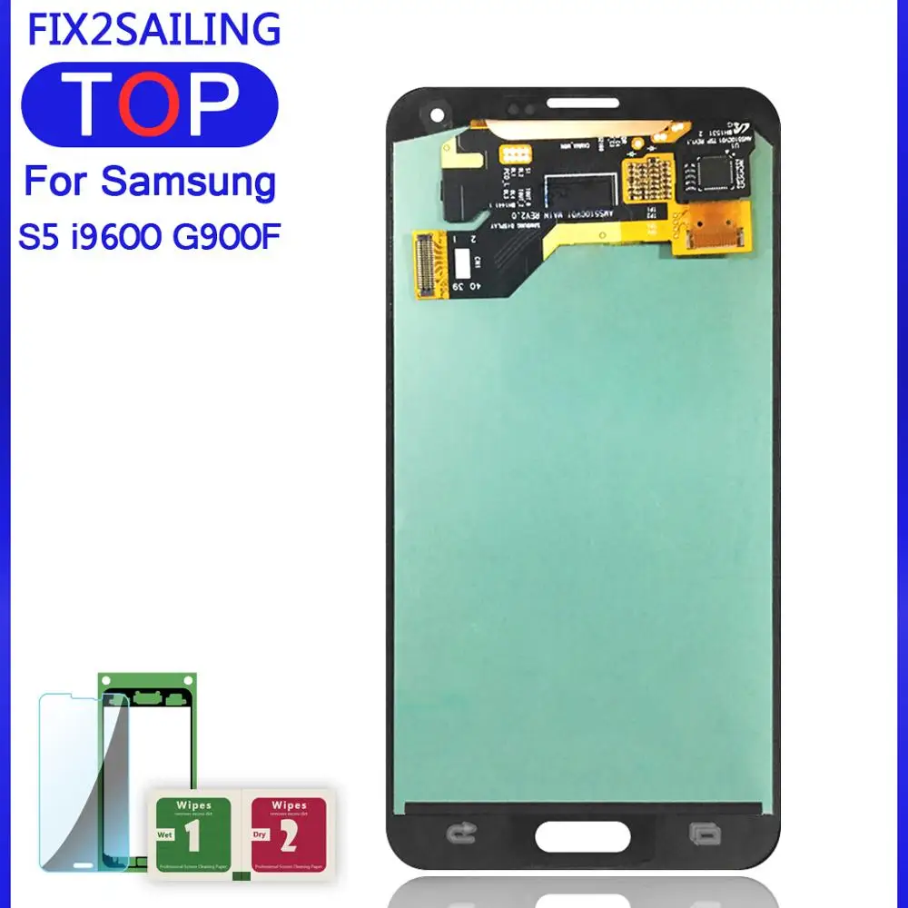 Дисплей AMOLED для Samsung Galaxy S5 i9600 G900F G900H ЖК-дисплей 100% протестированный рабочий