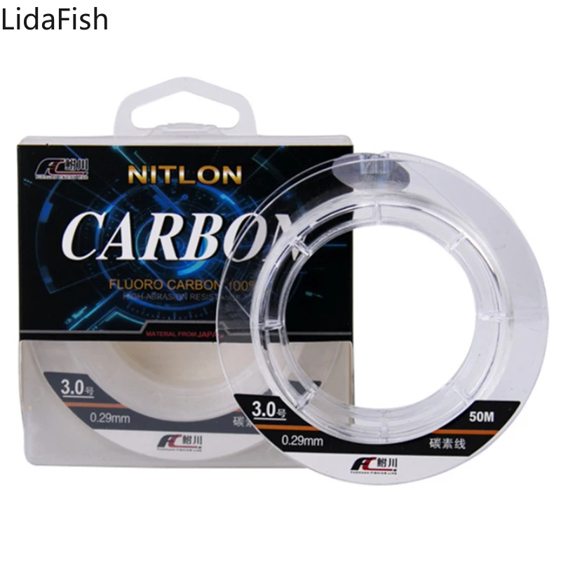 

Lidafish 50M Fluorocarbon Fishing Line Japan Material Nylon Monofilament Fishing Line for Carp Fishing 1.44-16.1KG