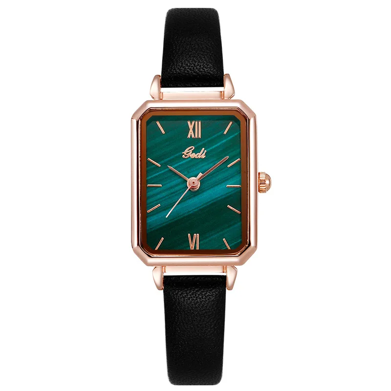 

Ms small square table malachite green little green table fashionable retro square waterproof watch