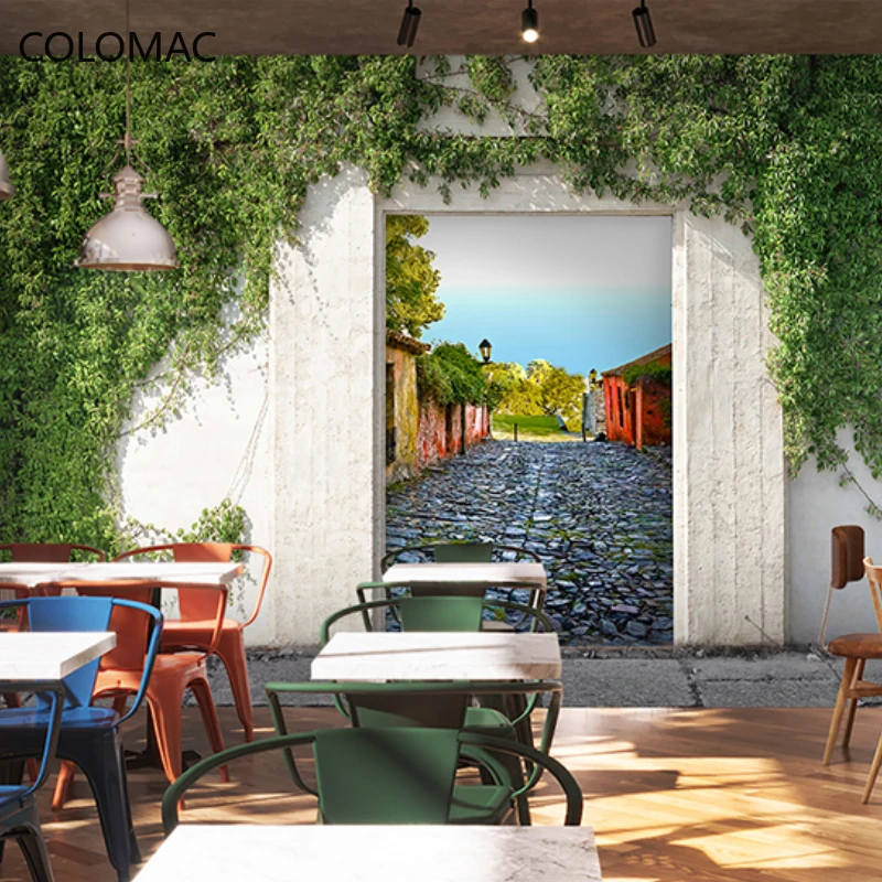 

Colomac Custom Nordic Pastoral Landscape Wallpaper 3d Milk Tea Shop Photo Background Mural Wall Decor Bedroom Dropshipping