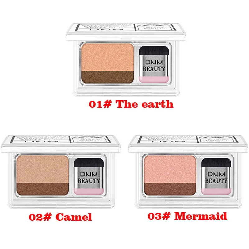 Natural Two-Colors Gradient Eye Shadow Palette Easy to Wear Lazy Eyeshadow Non-blooming Waterproof Glitter |