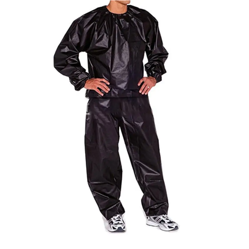 

Unisex Sauna Suit PVC Fitness Weight Loss Sweating Sauna Suit Exercise Gym Pullover Sports Suit Calories Burner
