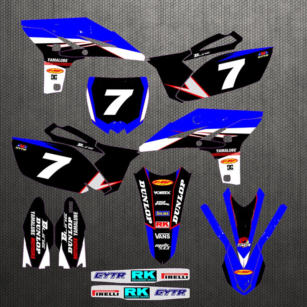 Для Yamaha 250 YZF индивидуальные цифры имя графические наклейки для YZ250F YZF250 2010 2011 2012 2013