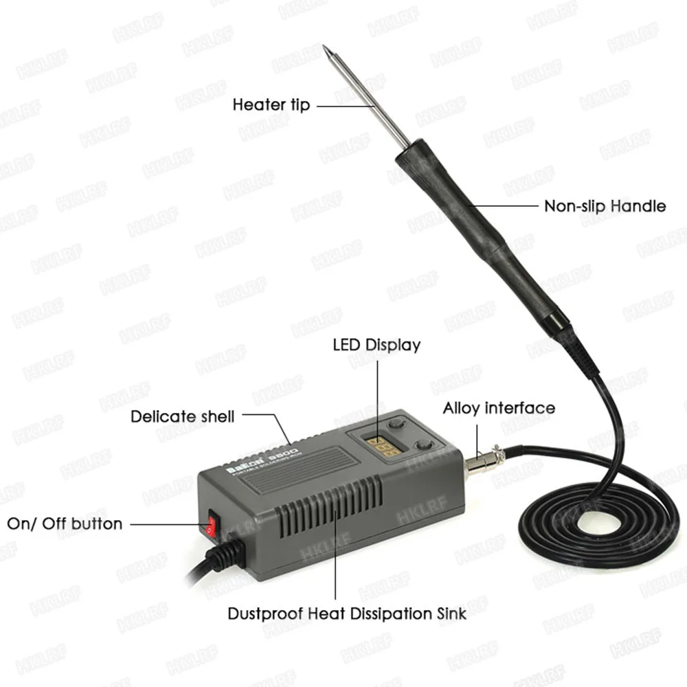 BAKON 950D 220V 50W Portable soldering iron Digital BGA Soldering Station with T13 Heater | Компьютеры и офис