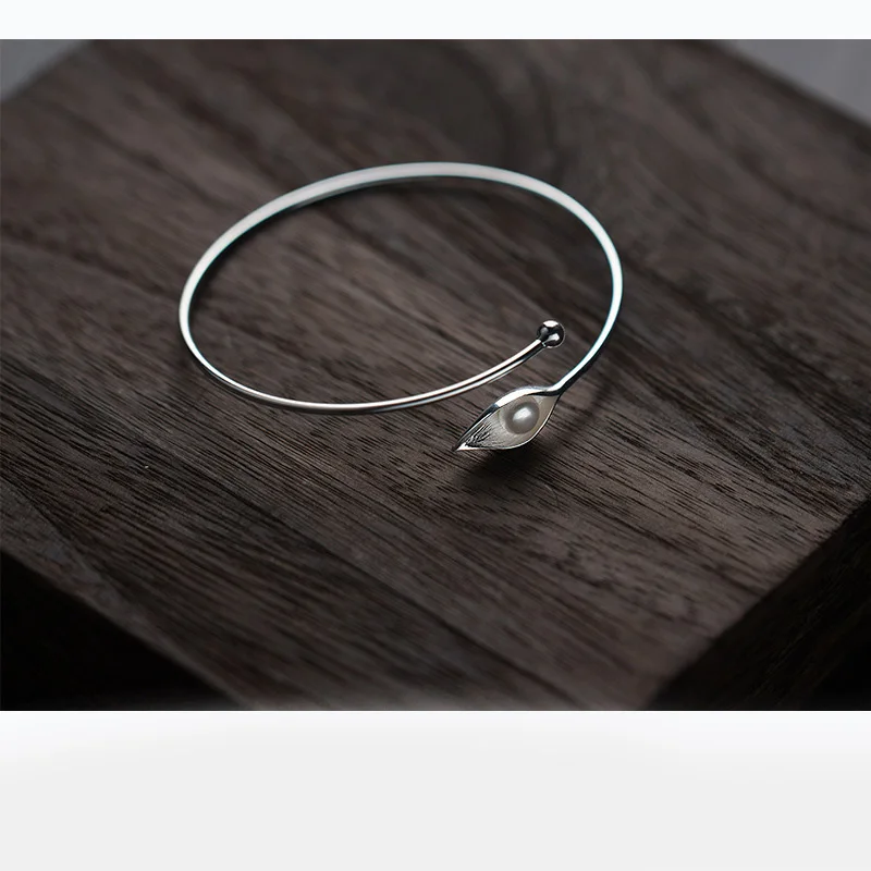 Женский браслет с искусственным жемчугом Trustdavis 100% чистое серебро 925 пробы