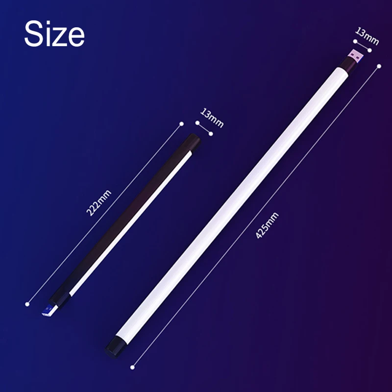 

Portable LED Fill Light RGB Colorful Atmosphere Light Photography Lighting Stick USB Powered Selfie Night Lamp Live Beauty Luzes