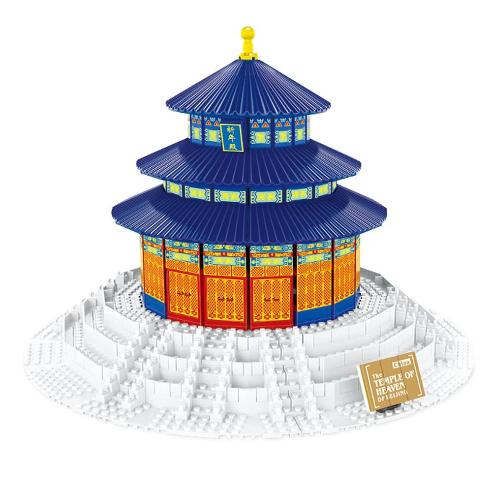 

Wange 5222 1052pcs The TEMPLE OF HEAVEN OF BEIJING World's Great Architecture Building Blocks Bricks Toys For Cheldren