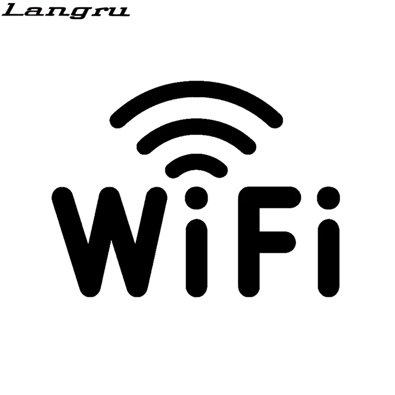 Langru 15 3 см * 11 5 FunnyFree Wifi знак виниловая Автомобильная наклейка аксессуары