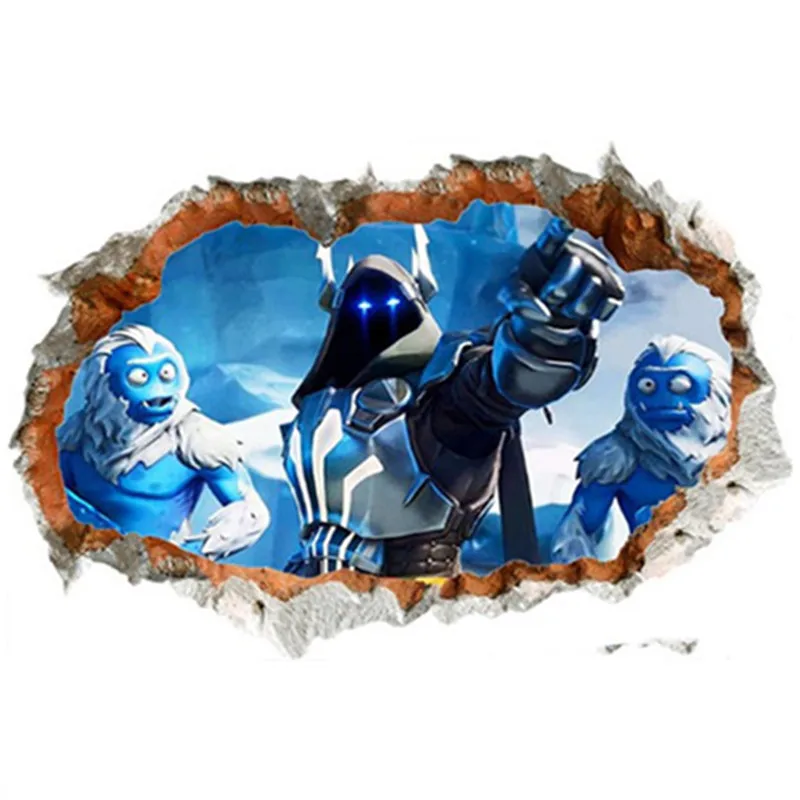 Защита Земли мультфильм игры плакат 3d сломанной виниловые настенные наклейки