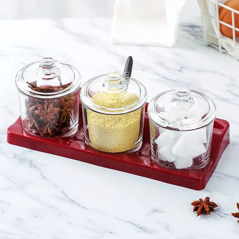 Стеклянная приправа коробка соль сахар банок баночка курица тонкой MSG бутылка