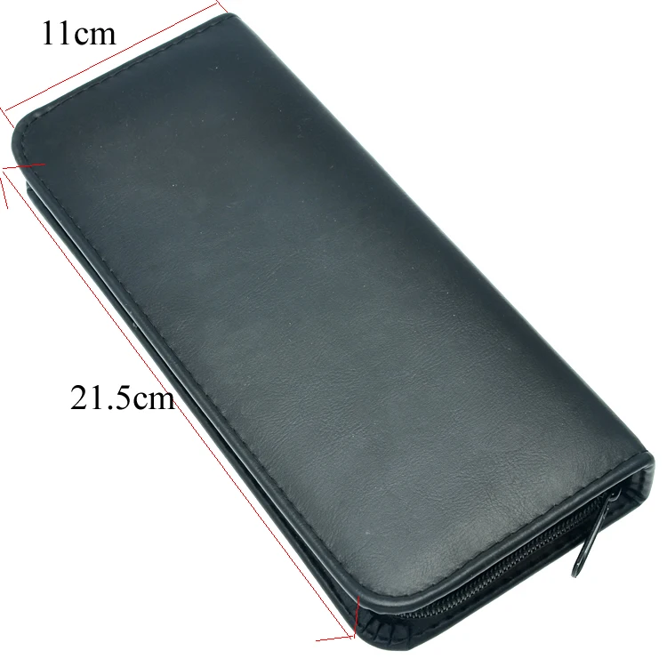 Черный кожаный чехол для ножниц Профессиональные парикмахерские сумки