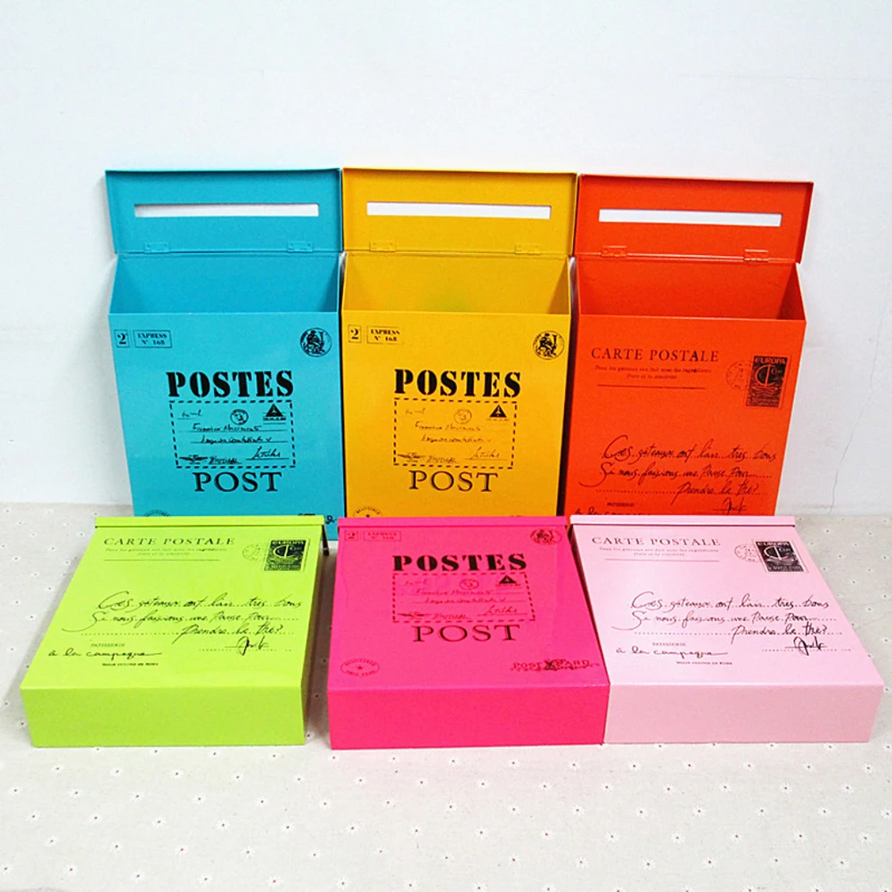 Металлические почтовые ящики в стиле ретро настенный почтовый ящик газета для