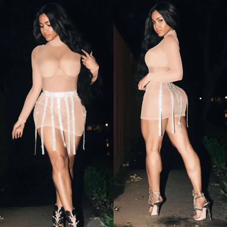 

Bikini Cover Up Beach Dress Bathing Suit 2021 Trips For Women Tong Chain Super Gold Silver High Waist Nightclub Stripe Cotton