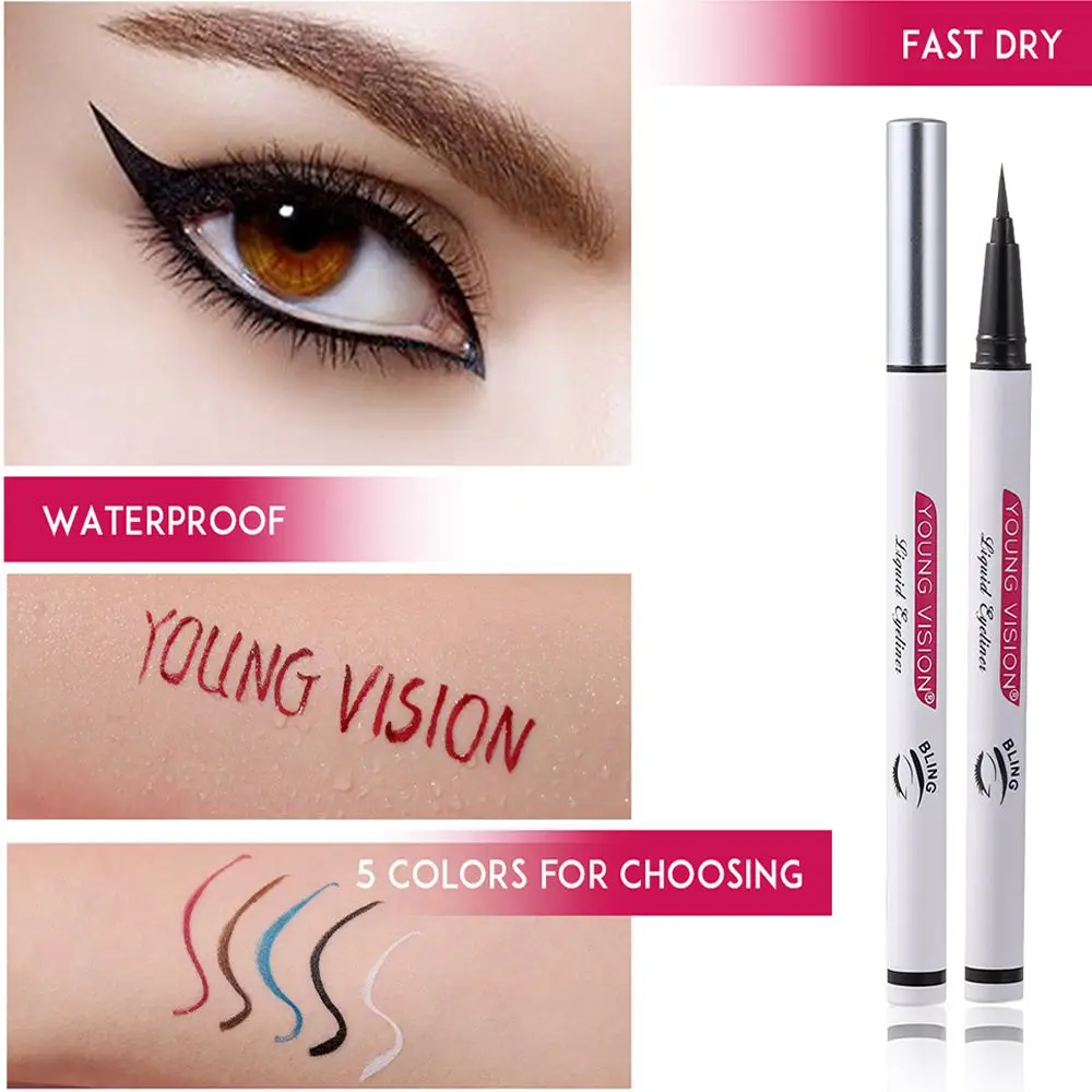 

5 Colors Eyeliner Long Lasting Quick Dry Waterproof Professional Beauty Eye Pen Make Up Eye Shadow Pencil Tools