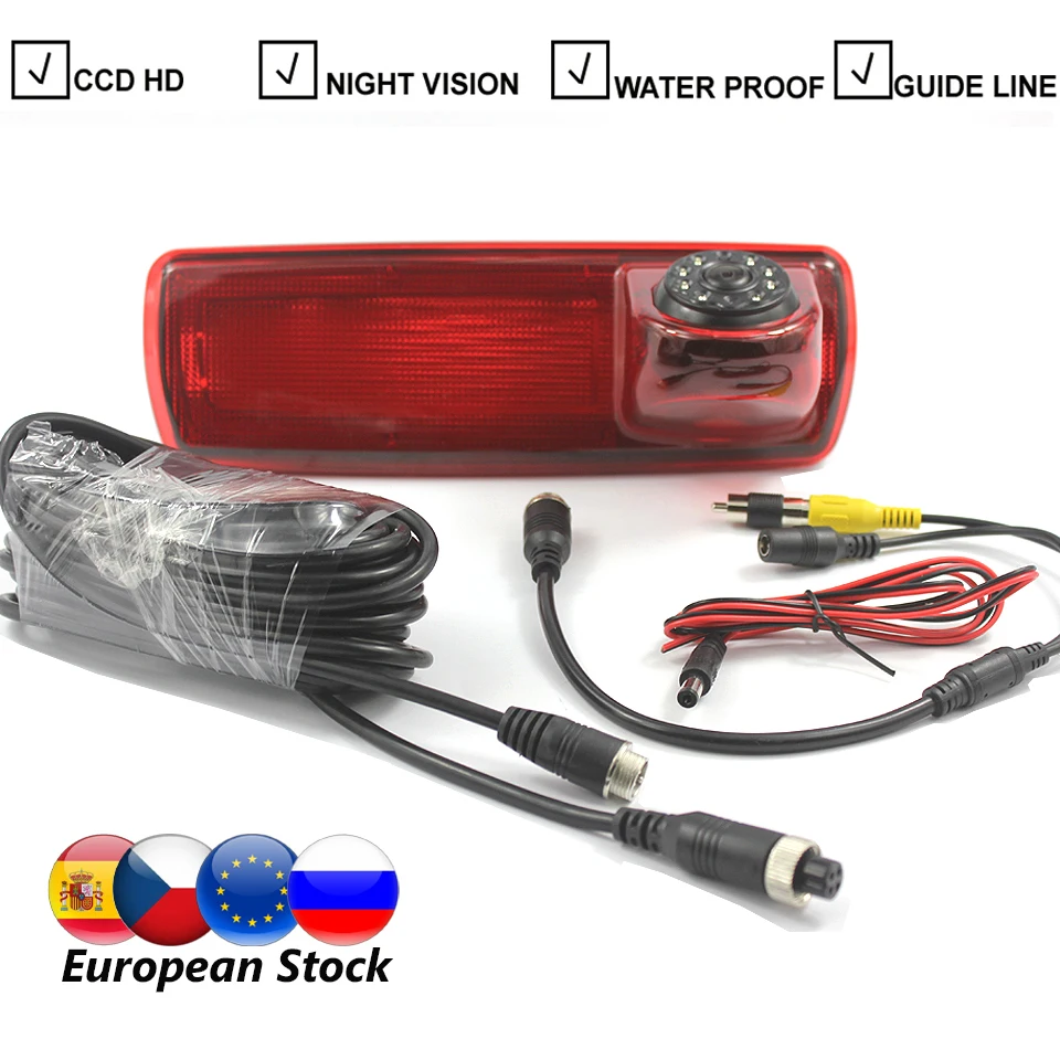 

Car Brake Light Rear View Backup Camera For Opel Vauxhall Vivaro Renault Trafic Brake Light Parking Reverse CCD Camera IR Lights