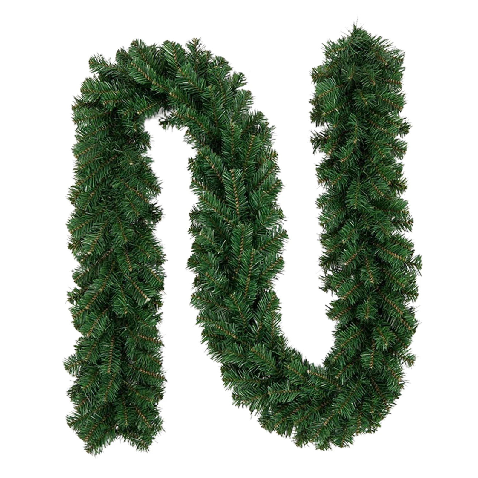 

Christmas Cane Artificial Green Garland Wreath Simulation Tree Rattan Reusable Hanging Ornament 2.7M Durable Fake Plant